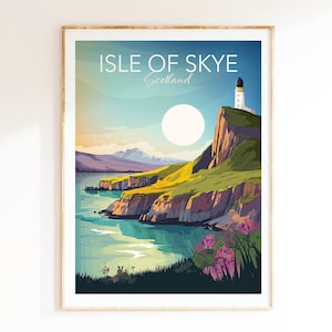 Scotland Print, featuring the Isle Of Skye | Scottish Wall Art, Scotland Travel Poster, Wall Art Prints, Gift, Souvenir