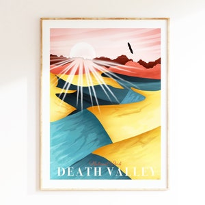 Death Valley Poster, California Wall Art, National Park Print, Travel Poster, Wall Art Prints, Travel Gift