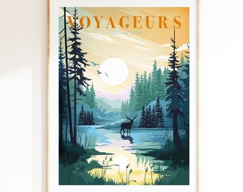 Voyageurs National Park, Minnesota Print, National Park Poster, Living Room Wall Art, Travel Gift