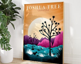 Joshua Tree Print, National Park Poster, Travel Poster, Desert Wall Art, California Wall Art, Wilderness Print, Printable Wall Art