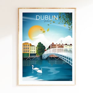 Dublin Poster | Dublin Wand Kunst | Dublin Reise Poster | Irland Druck Poster | Dublin Poster Druck | Dublin Wand Dekor | Irland Poster