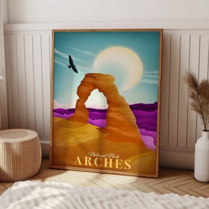 Arches National Park, Arches Utah Print, National Park Poster, Adventure Wall Art, Travel Poster, Printable Wall Art