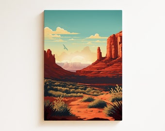 Sedona Canvas Wall Art, Arizona Wall Art, Canvas Wall Art, Desert Wall Art, Ready To Hang Art
