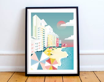 Miami Wall Art Etsy
