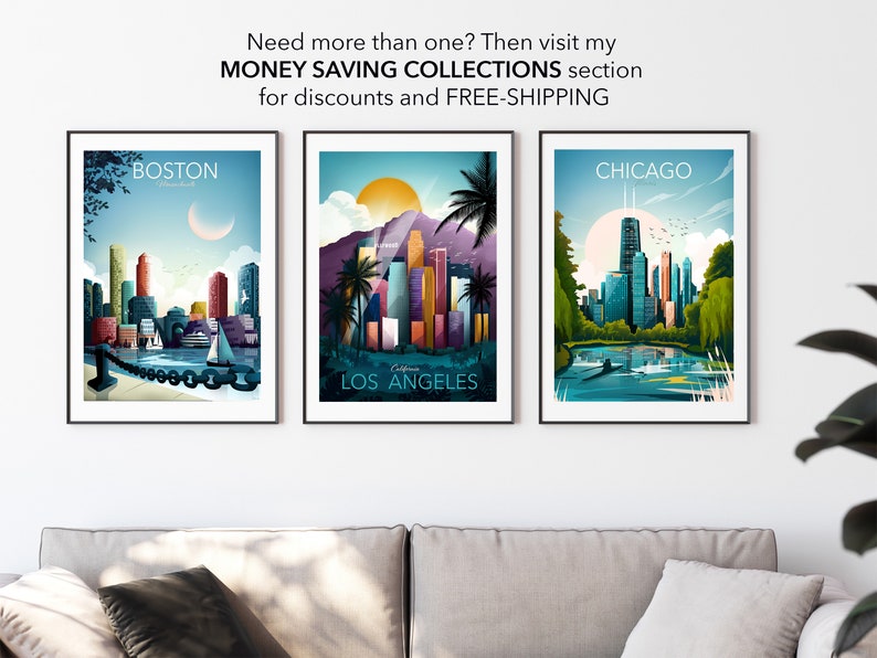 Los Angeles Print California Wall Art Los Angeles Wall Art Etsy