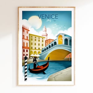 Venice Print, Italy Wall Art, Venice Travel Poster, Wedding Gift, Living Room Prints, Bedroom Travel Wall Art