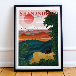 Shenandoah Druck | Nationalpark Poster | Virginia Wandkunst | Reise Poster