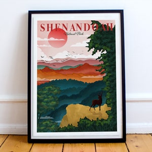 Shenandoah Print | National Park Poster | Virginia Wall Art | Travel Poster