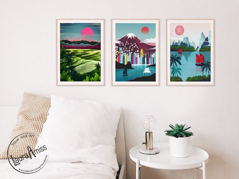 Tokyo Print Japanese Wall Art Asian Wall Art City Etsy UK