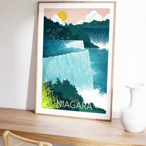 Niagara Falls Poster Ontario Wall Art Niagara Souvenir Travel Poster image 2