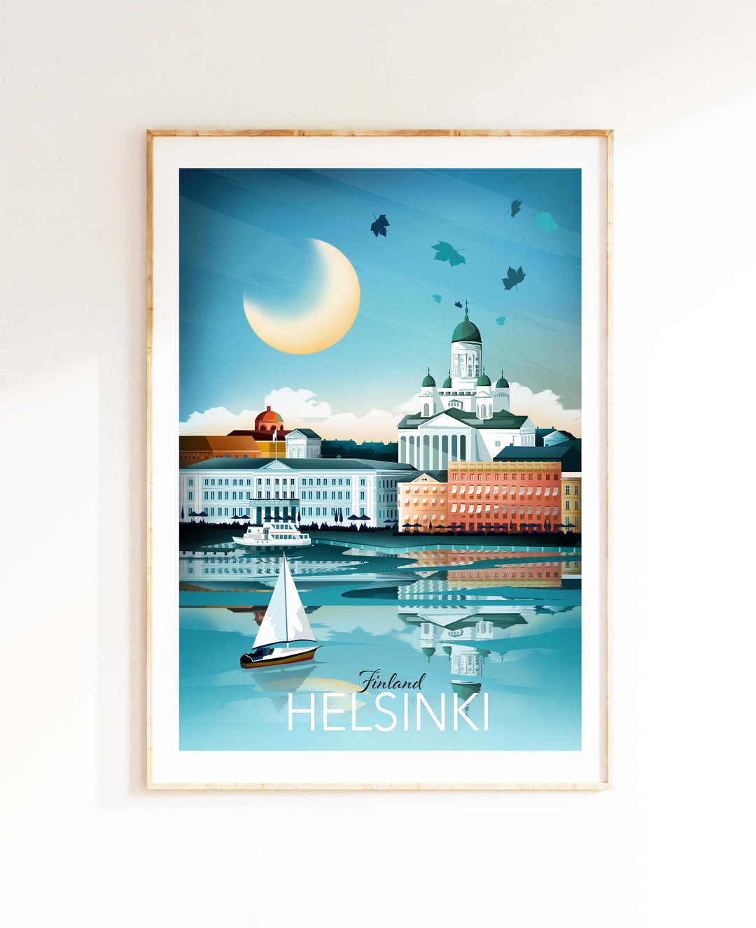 Helsinki Travel Print Finland Nordic Wall Art Finland