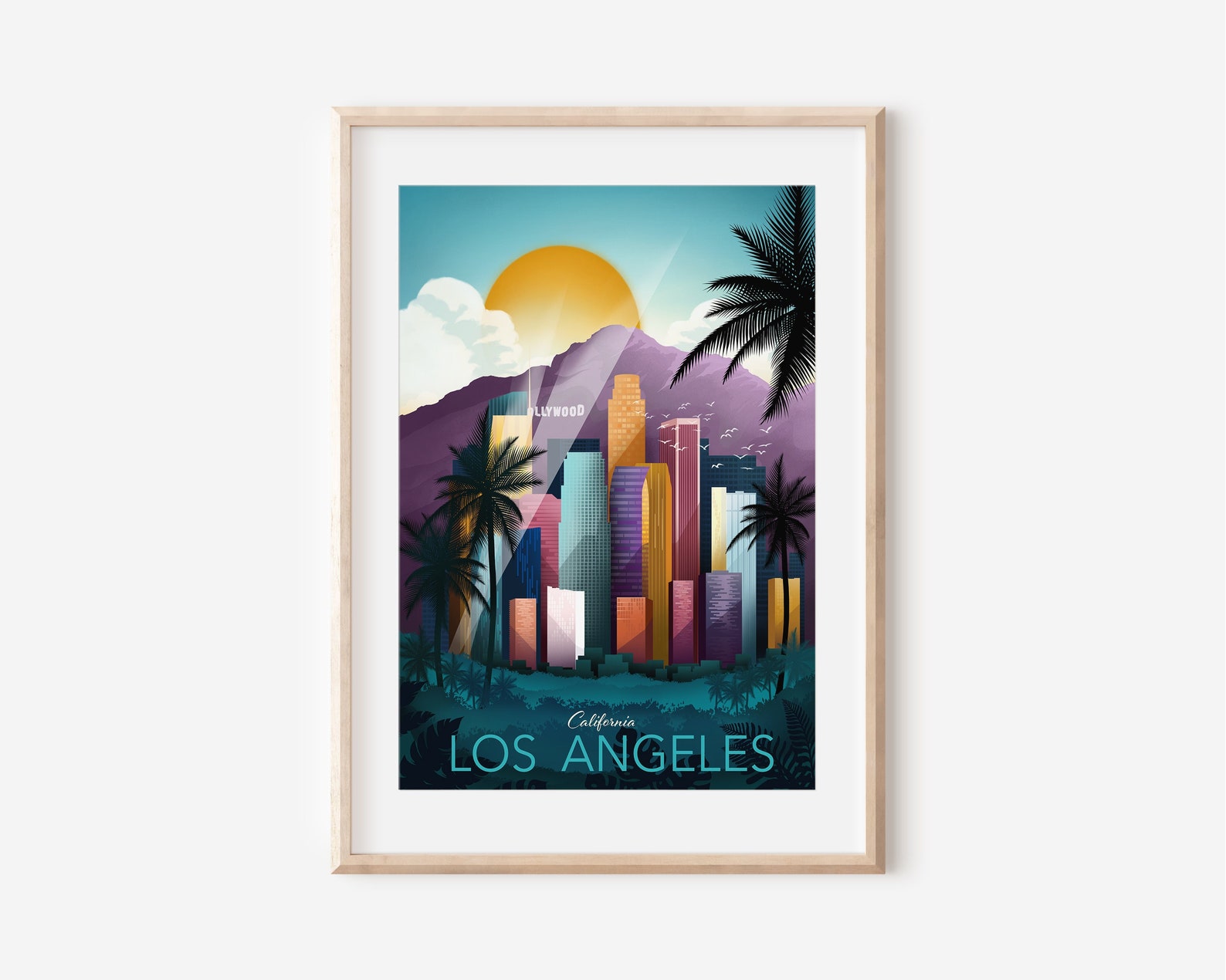 Los Angeles Print California Wall Art Los Angeles Wall Art Etsy