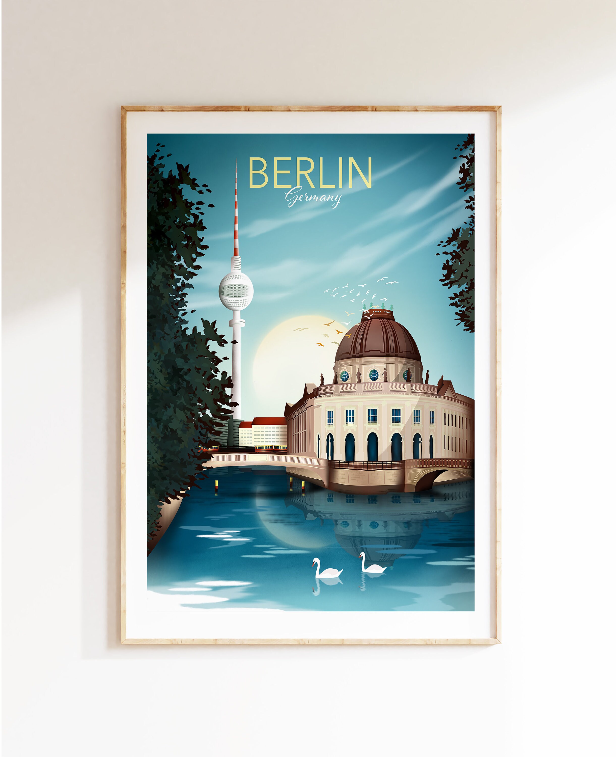 Cartel de Berlín Arte mural de Alemania / de Etsy España