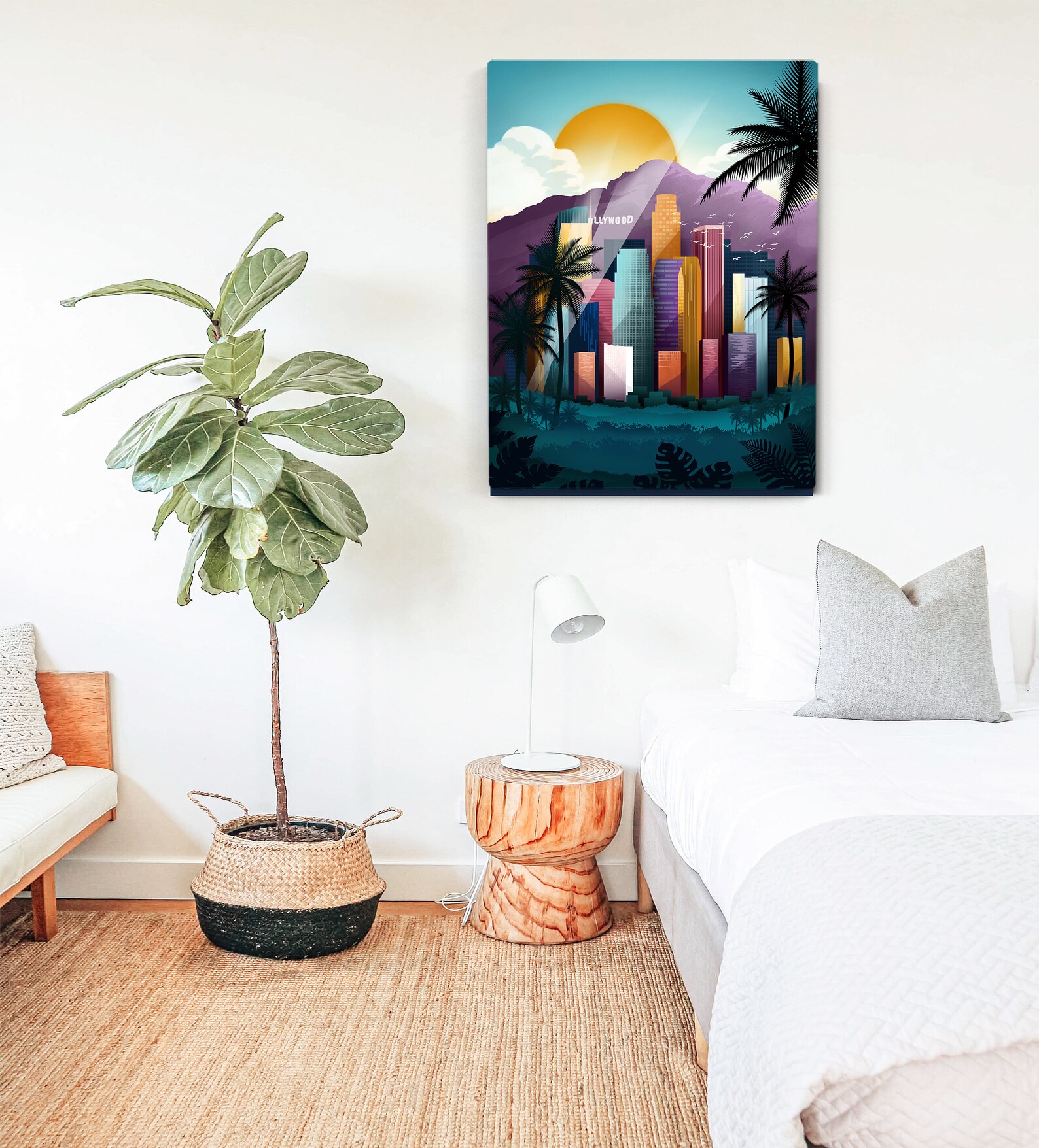 Los Angeles Wall Art Canvas Wall Art California Wall Art Etsy