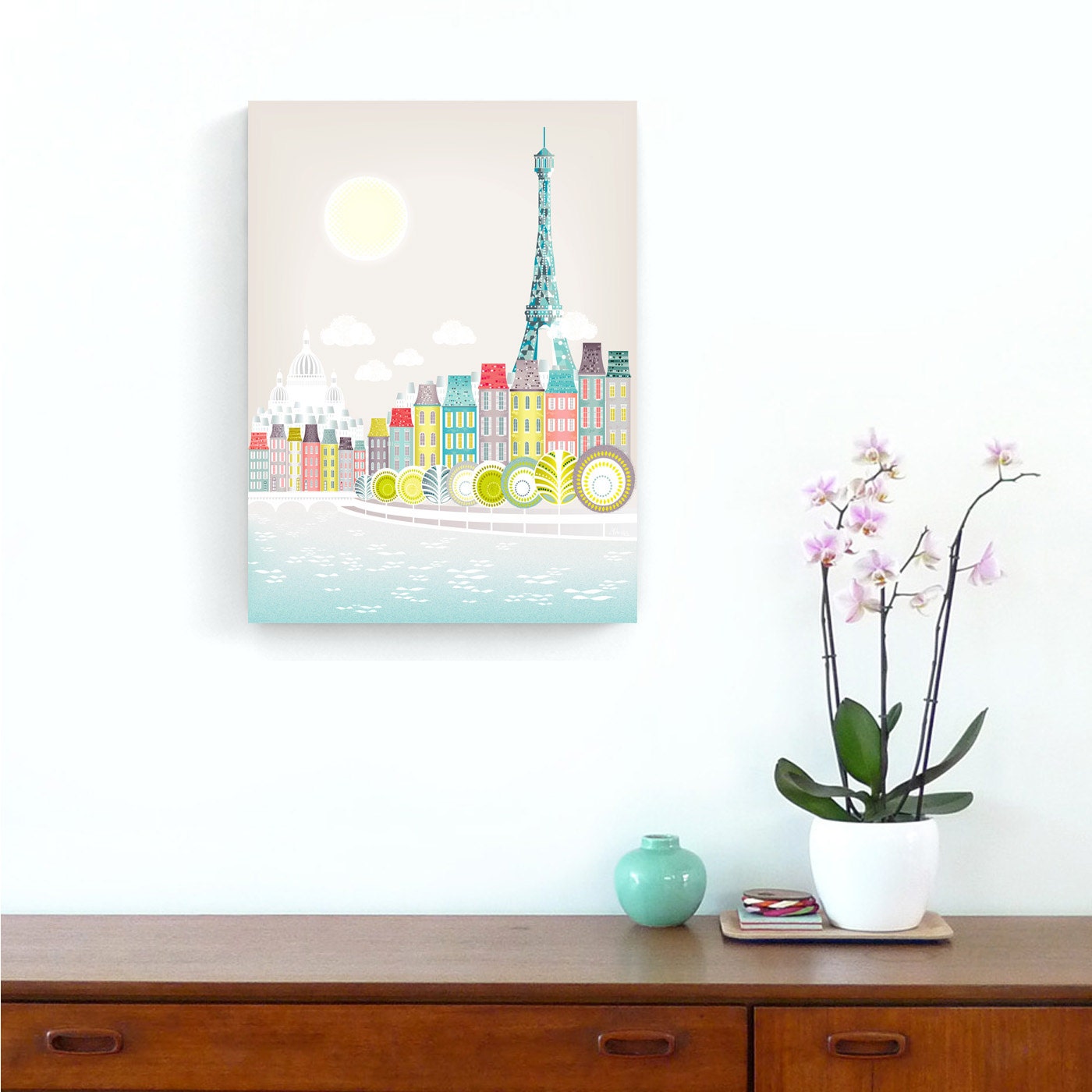 Paris bedroom art print Eiffel Tower decor Gift for her Etsy