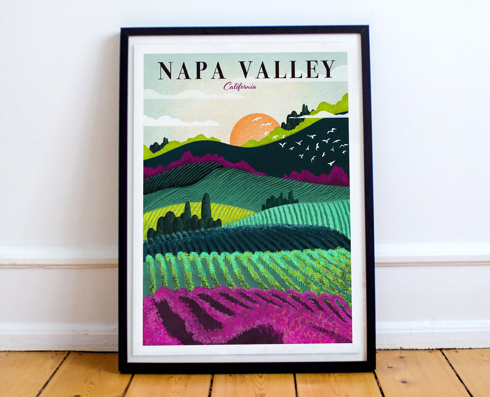 Napa Valley Print California Wall Art Wine Country - Etsy