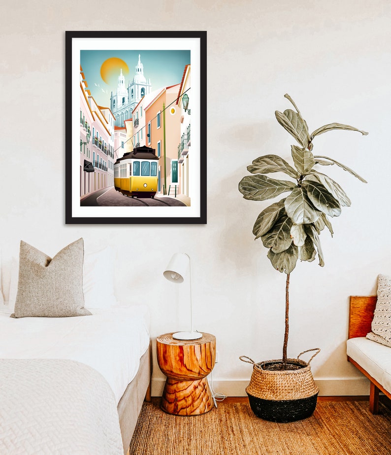 Lisbon Print Portugal Travel Poster Europe City Print Etsy