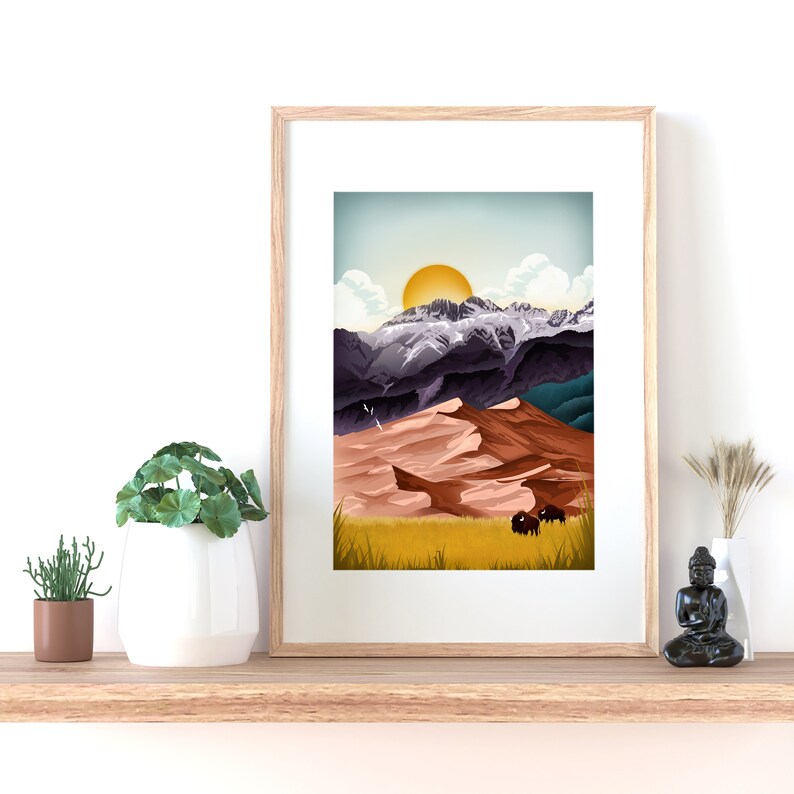 Great Sand Dunes National Park Poster | Colorado Wall Art | Travel ...