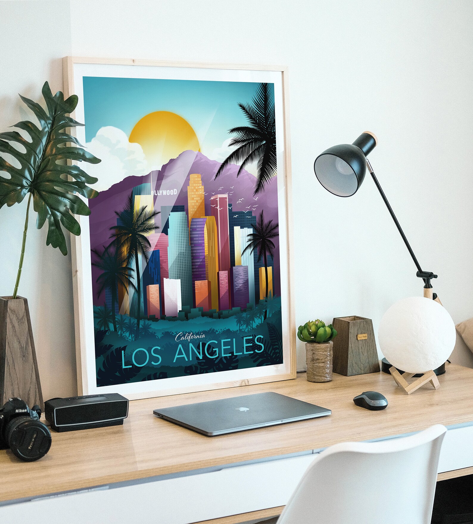 Los Angeles Print California Wall Art Los Angeles Wall Art Etsy