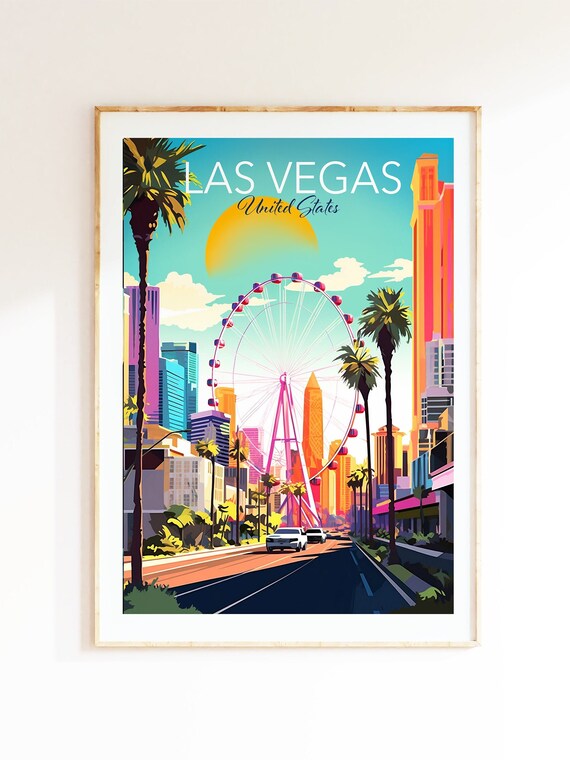 Las Vegas Art Print, Travel Prints