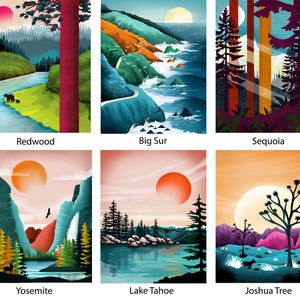 California Wall Art, Travel Posters, California Prints featuring Los Angeles, San Francisco Poster, Yosemite , Joshua Tree and more image 6