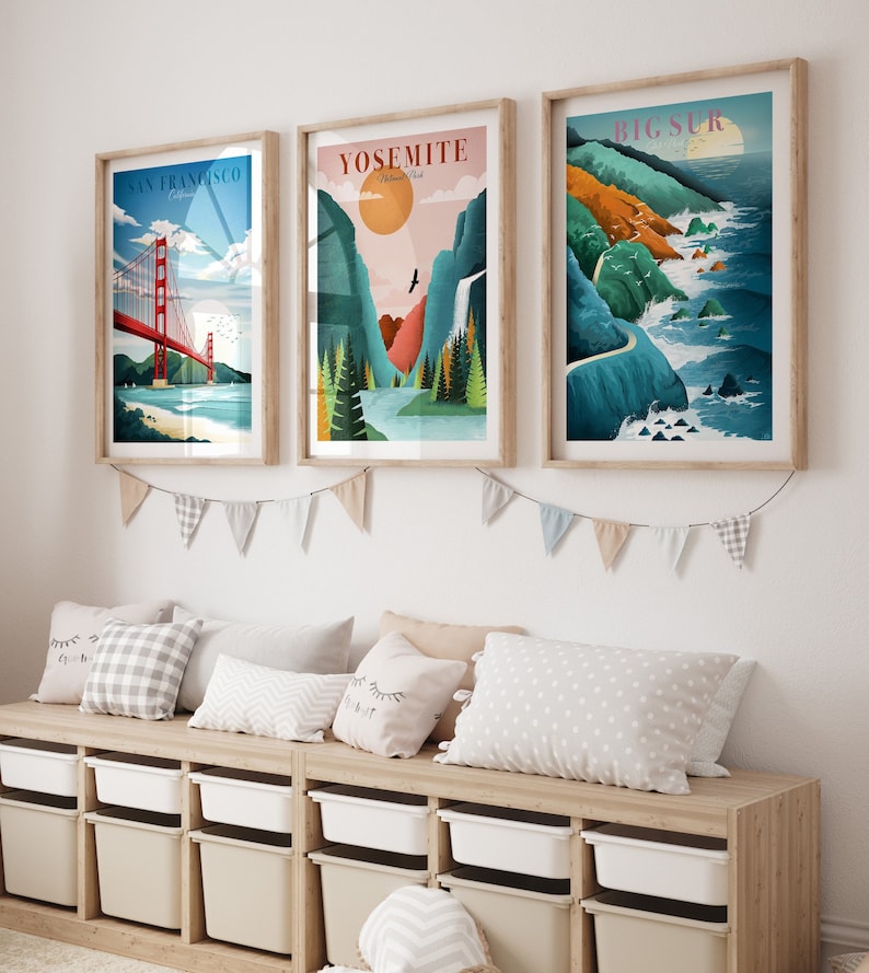 California Wall Art, Travel Posters, California Prints featuring Los Angeles, San Francisco Poster, Yosemite , Joshua Tree and more image 2