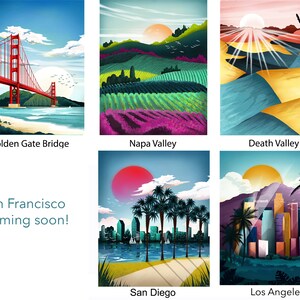 California Wall Art, Travel Posters, California Prints featuring Los Angeles, San Francisco Poster, Yosemite , Joshua Tree and more image 7