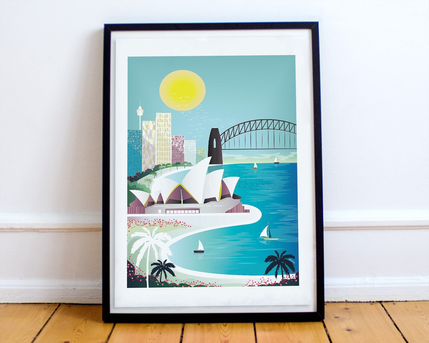 Sydney Poster Sydney Opera House Australia Wall Art Etsy