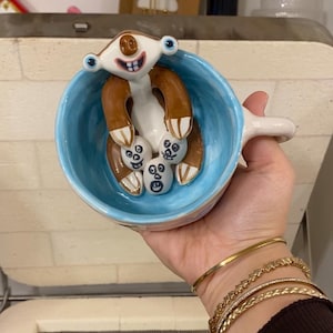 Handmade Ceramic Sloth Mug | Cute Funny Animal Coffee Cup | Unique Handmade Pottery Mug | Gift for Coffee Lovers