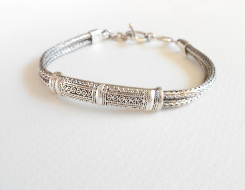 Balinese Sterling Silver Bracelet / Silver 925 / Bali Handmade Etsy