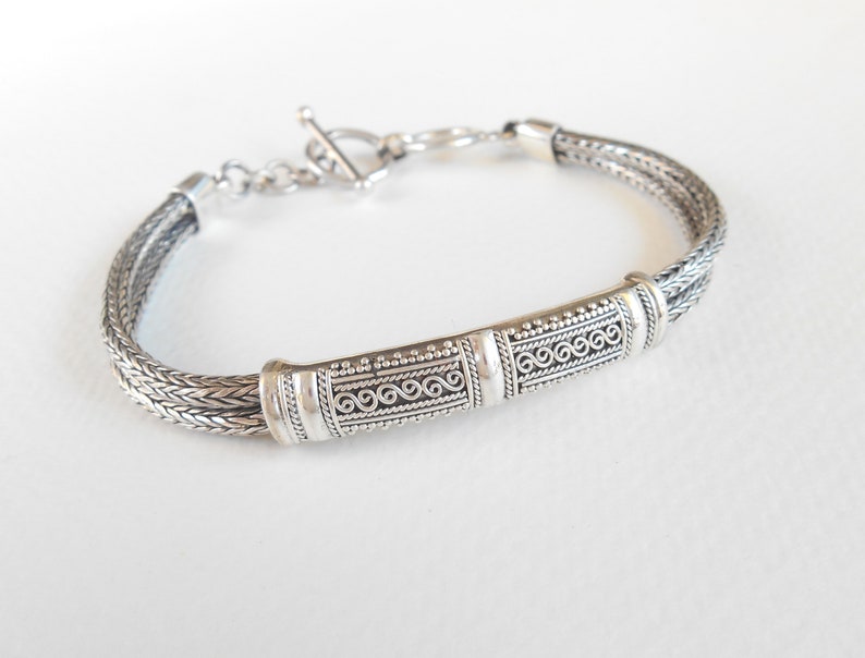 Balinese Sterling Silver Bracelet / Silver 925 / Bali Handmade Etsy