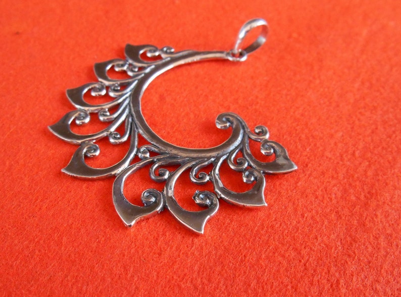 Bali Sterling Silver Pendant / Balinese Handmade Jewelry Art / Etsy