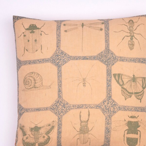 SALE * Attenborough Cushion Pillow - Life in the Undergrowth / Insects