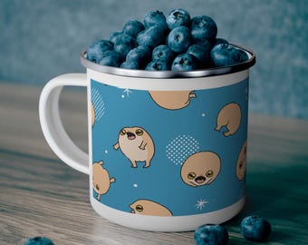 Amafuku woestijnregenkikker mok geluk mok fortuin mok cadeau mok Kaeru Japanse kunst Japanse kikker mok koffiemok 12oz emaille koffiemok