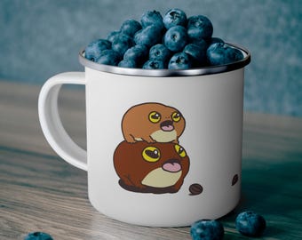 Amafuku woestijnregenkikker mok geluk mok fortuin mok cadeau mok Kaeru Japanse kunst Japanse kikker mok koffiemok 12oz emaille koffiemok