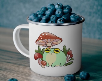 Amafuku woestijnregenkikker mok geluk mok fortuin mok cadeau mok Kaeru Japanse kunst Japanse kikker mok koffiemok 12oz emaille koffiemok