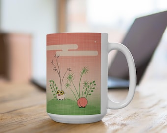 Amafuku woestijn regen kikker mok geluk mok fortuin mok cadeau mok Kaeru Japanse kunst Japanse kikker mok koffiemok 11oz koffiemok 15oz