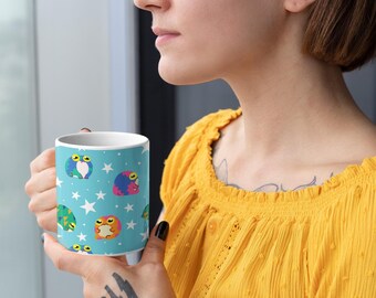 Amafuku woestijn regen kikker mok geluk mok fortuin mok cadeau mok Kaeru Japanse kunst Japanse kikker mok koffiemok 11oz koffiemok 15oz