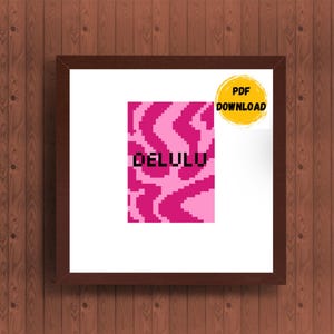 Funny Cross Stitch Pattern - Delulu