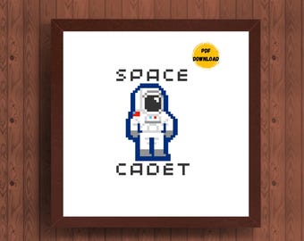 Funny Cross Stitch Pattern - Space Cadet