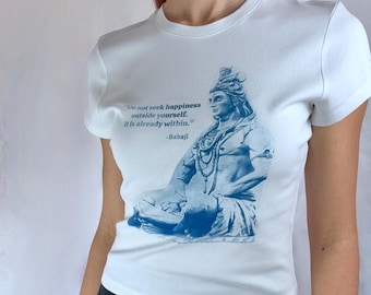 Yoga T-Shirt with Print - Cotton T-Shirt for Women, Stylish Clothing for Yoga, Meditation, and Fitness, Gift for Yoga Lovers