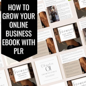 How To Grow Your Online Buisness Ebook With PLR | MRR |Digital Marketing Guide for Entrepreneurs | Digital Products DFY Done For You