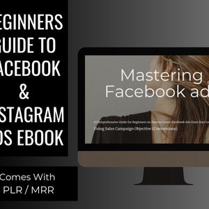 Beginners Guide To Facebook & Instagram Ads | Step By Step Ebook With PLR | Ad Campaign Set Up | How To Sell Digital Products Online | MRR