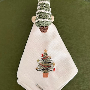 Straw Napkin Ring Christmas Tree