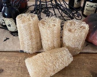 Natural Luffa Sponge: 5-inch Bath & Dish Scrubber