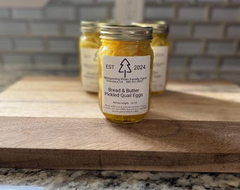 Bread & Butter pickled quail eggs