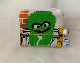 Oscar the Grouch Mini Wallet with ID Holder Recycled