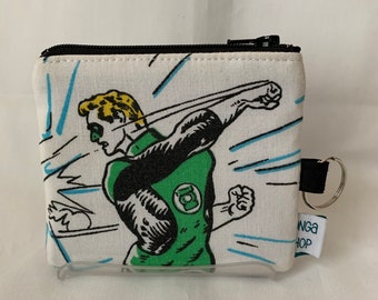 Green Lantern Mini Wallet with ID Holder Recycled