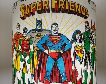 Upcycled Superfriends Lampshade