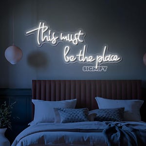 This Must Be The Place Led Neon Sign Home Decor, Decoration Hand Crafted Wall Hangings, Custom Neon Sign, Housewarming Gift, Birthday Gift